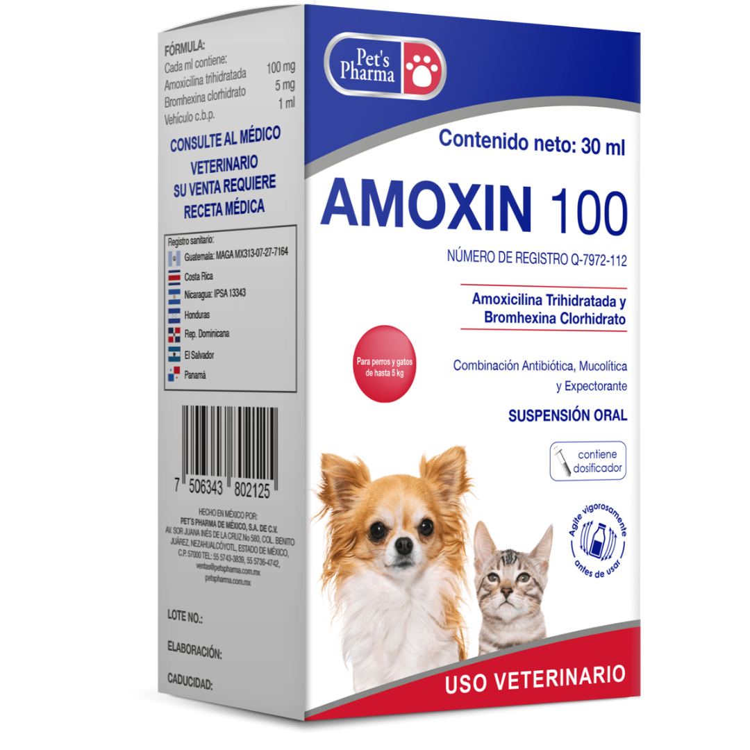 Amoxin Solución Oral 30ml - Pet's Pharma Amoxin Solución Oral 30ml - Pet's Pharma